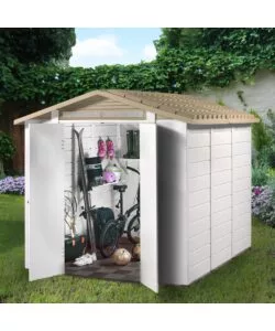 Casetta da giardino in pvc garofalo "tuscany 240" l.229 x p.262 x h.220